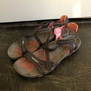 Merrell Sandspur Womens Size 8 Slingback Sandals Leather Brown Coral J289634C